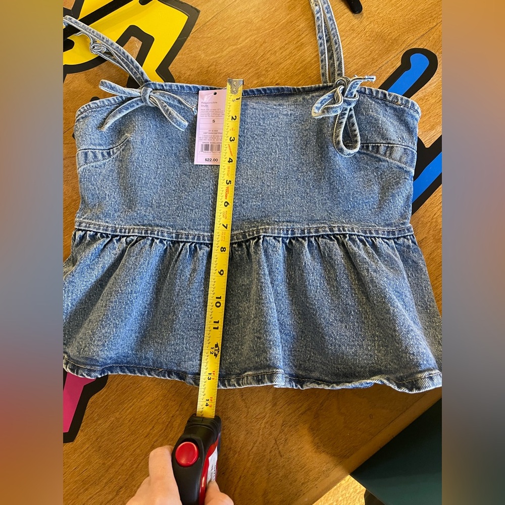 Wild Fable Denim Peplum Tank Top - Picture 6 of 6